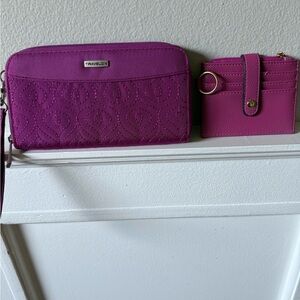 Travelon Purple Women's Wallet and Card Holder Set